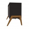 Manhattan Comfort Mid-Century Modern Gales 48.50 Sideboard with Solid Wood Legs In Matte Black Side