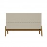 Manhattan Comfort Mid-Century Modern Gales 48.50 Sideboard with Solid Wood Legs In Greige Back