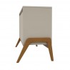 Manhattan Comfort Mid-Century Modern Gales 48.50 Sideboard with Solid Wood Legs In Greige Side
