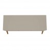 Manhattan Comfort Mid-Century Modern Gales 48.50 Sideboard with Solid Wood Legs In Greige Top