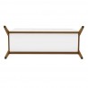 Manhattan Comfort Mid-Century Modern Gales 48.50 Sideboard with Solid Wood Legs In Matte White Bottom