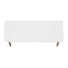 Manhattan Comfort Mid-Century Modern Gales 48.50 Sideboard with Solid Wood Legs In Matte White Top