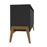 Manhattan Comfort Mid-Century Modern Gales 63.32 Sideboard with Solid Wood Legs in Matte Black Side