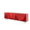 Whiteline Modern Living Samantha Buffet in Red - Angled - Whiteline Modern Living Samantha Buffet in Red - Angled