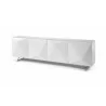 Whiteline Modern Living Samantha Buffet in White - Angled - Whiteline Modern Living Samantha Buffet in White - Angled