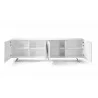 Whiteline Modern Living Samantha Buffet in White - Opened Drawers - Whiteline Modern Living Samantha Buffet in White - Opened Drawers
