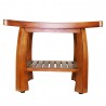 Oceanstar Solid Wood Spa Bench - Side