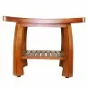 Oceanstar Solid Wood Spa Bench - Side - Oceanstar Solid Wood Spa Bench - Side