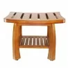 Oceanstar Solid Wood Spa Bench - Front - Oceanstar Solid Wood Spa Bench - Front