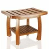 Oceanstar Solid Wood Spa Bench - Lifestyle - Oceanstar Solid Wood Spa Bench - Lifestyle