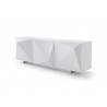 Whiteline Modern Living Geneva Buffet In High Gloss White - Angled