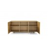 Whiteline Modern Living Harper Buffet In High Gloss Gold And Design On Doors - Opened Cabinet
