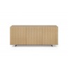 Whiteline Modern Living Harper Buffet In High Gloss Gold And Design On Doors - Front