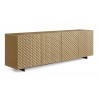 Whiteline Modern Living Harper Buffet Large In Matt Dark Grey Finish And Base Black Powder-Coated Legs - Angled