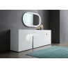 Whiteline Modern Living Mandarin Buffet Matt White With Polished Stainless Steel Decorative Part - Lifestyle