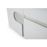 Whiteline Modern Living Mandarin Buffet Matt White With Polished Stainless Steel Decorative Part - Edge Detail