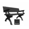 Polly Products Silhouette Backed Bench With Arm - Polly Products Silhouette Backed Bench With Arm