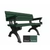Polly Products Silhouette Backed Bench With Arm6 - Polly Products Silhouette Backed Bench With Arm6