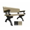 Polly Products Silhouette Backed Bench With Arm1 - Polly Products Silhouette Backed Bench With Arm1