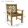 Vilano Dining Armchair- dimension - Vilano Dining Armchair- dimension