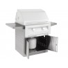 Summerset 30-Inch Gas Grill Pedestal For Resort Gas Grills - Angled and OPened Storage