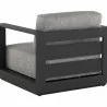 Sunpan Tavira Armchair Charcoal-Lanikai Salt and Pepper - Back Side Angle - Sunpan Tavira Armchair Charcoal-Lanikai Salt and Pepper - Back Side Angle