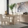 Sunpan Elisa Dining Chair in Light Oak - Mainz Cream - Lifestyle - Sunpan Elisa Dining Chair in Light Oak - Mainz Cream - Lifestyle