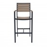 Napa Bar Arm Chair - Black Frame - Gray Seat & Back - Front