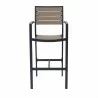 Napa Bar Arm Chair - Black Frame - Gray Seat & Back - Front - Napa Bar Arm Chair - Black Frame - Gray Seat & Back - Front