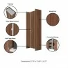Manhattan Comfort Mid-Century Modern Ratzer Storage Cabinet with 11 Shelves Brown and White Detials - Manhattan Comfort Mid-Century Modern Ratzer Storage Cabinet with 11 Shelves Brown and White Detials