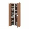 Manhattan Comfort Mid-Century Modern Ratzer Storage Cabinet with 11 Shelves Brown and White Open View - Manhattan Comfort Mid-Century Modern Ratzer Storage Cabinet with 11 Shelves Brown and White Open View
