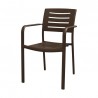 Adele Dining Arm Chair - Bronze Age - Angled