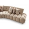 Luna Sectional in Taupe- half side view 3