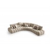 Luna Sectional in Taupe- front view 3