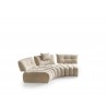 Luna Sectional in Taupe- half side view 1