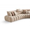 Luna Sectional in Taupe- half side view 2