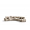 Luna Sectional in Taupe- front view 1