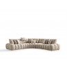 Luna Sectional in Taupe- front view 2