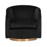 Sunpan Hazel Swivel Lounge Chair in Gold - Black Sky - Front Angle