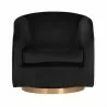 Sunpan Hazel Swivel Lounge Chair in Gold - Black Sky - Front Angle - Sunpan Hazel Swivel Lounge Chair in Gold - Black Sky - Front Angle