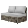 Source Furniture Scorpio Aluminum Armless Loveseat - Source Furniture Scorpio Aluminum Armless Loveseat