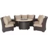 Bermuda 6-Piece Circular Sofa Set (Canvas Heather Beige) - Bermuda 6-Piece Circular Sofa Set (Canvas Heather Beige)