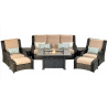 Patio Resort Lifestyles Rome 8-Piece Fire Deep Seating Group