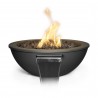 The Outdoor Plus 27" Sedona Powder Coated Fire and Water Bowl Black