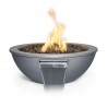 The Outdoor Plus 27" Sedona Powder Coated Fire and Water Bowl Gray