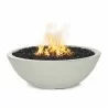 The Outdoor Plus 48" Sedona Concrete Narrow Ledge Fire Pit-Silver - The Outdoor Plus 48" Sedona Concrete Narrow Ledge Fire Pit-Silver