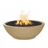 The Outdoor Plus 48" Sedona Concrete Narrow Ledge Fire Pit-Vanilla