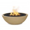 The Outdoor Plus 60" Sedona Concrete Narrow Ledge Fire Pit-Vanilla