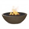 The Outdoor Plus 60" Sedona Concrete Narrow Ledge Fire Pit-Brown