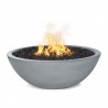 The Outdoor Plus 60" Sedona Concrete Narrow Ledge Fire Pit-Pearl